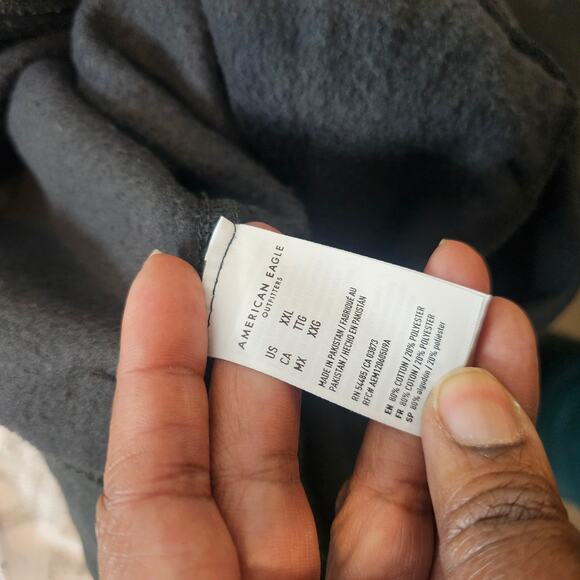 American Eagle Gray Super Soft Fleece Jogger Pants Size XXL - Picture 5 of 6